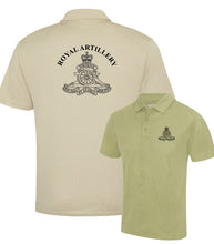 Load image into Gallery viewer, Double Printed Royal Artillery Wicking Polo Shirt
