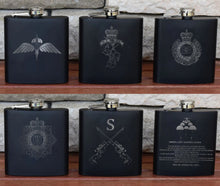 Load image into Gallery viewer, Engraved / Personalised Hipflask 6oz Matte Black

