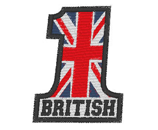 British Number one Logo - Embroidered - Choose your Garment