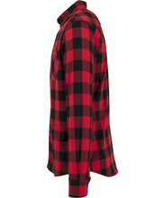Load image into Gallery viewer, H39 Exclusive - Tactical Checked flannel long sleeve shirt Complete with velcro arm patches (red black check)
