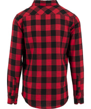 Load image into Gallery viewer, H39 Exclusive - Tactical Checked flannel long sleeve shirt Complete with velcro arm patches (red black check)
