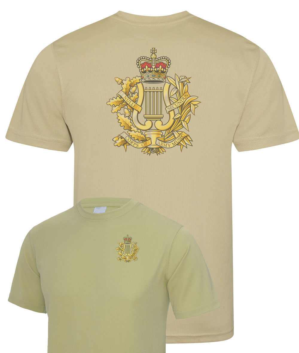 Army Music (CAMuS) - Double Colour Print- Wicking T-Shirt (sand colour only)