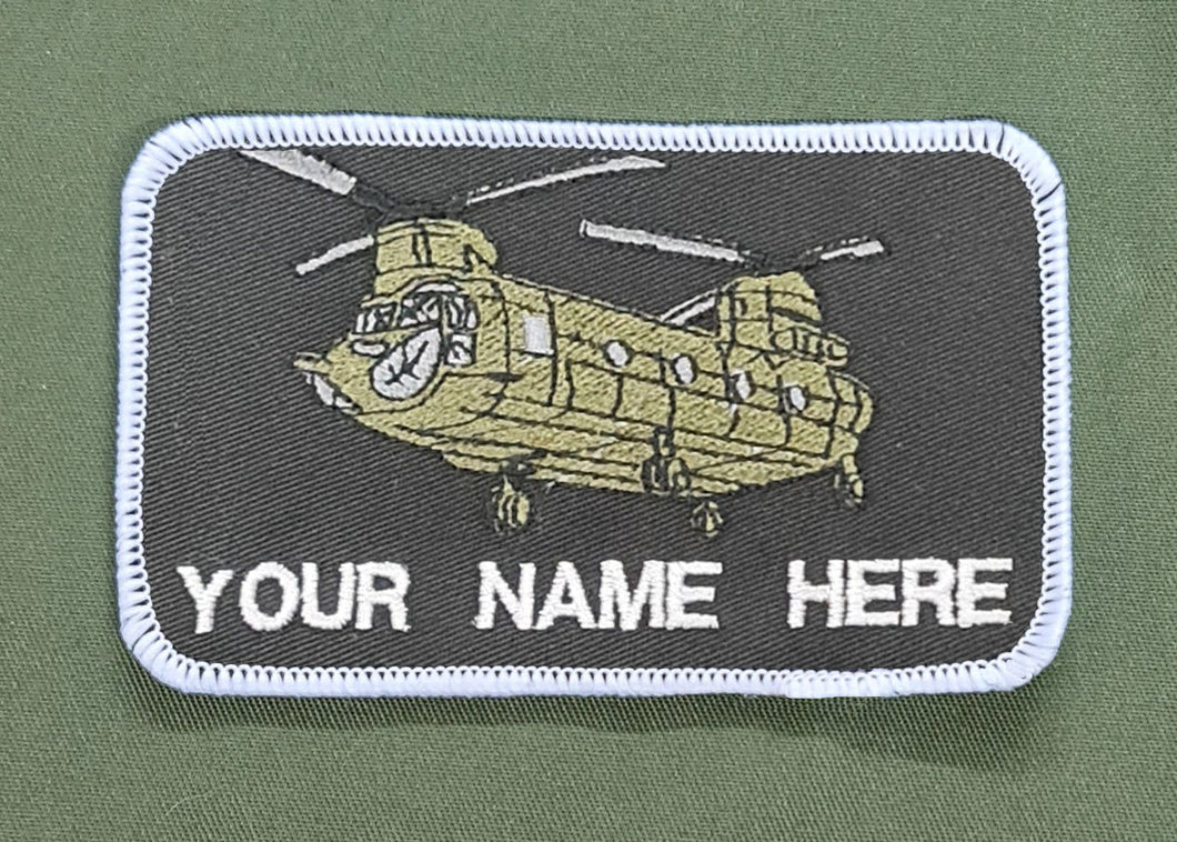 Bespoke Pilot / Crew Team Name Badge - AAC / RAF Helicopter Pilot Chinook
