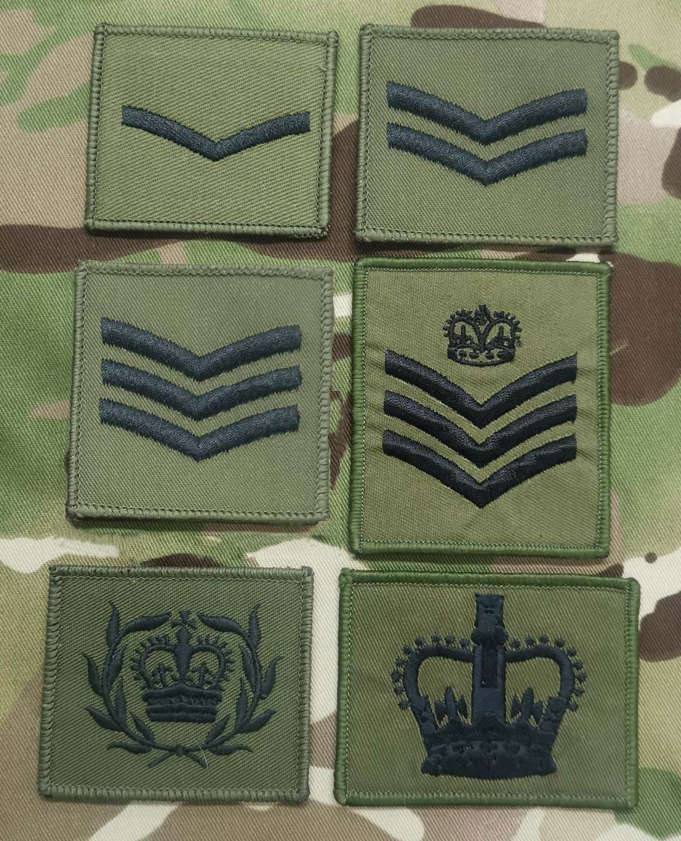 Combat Patches Badges Of Rank Army (EIIR)