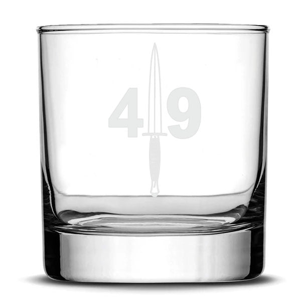 Engraved Commando Dagger Tumbler Whiskey Tumbler Glass 330ml