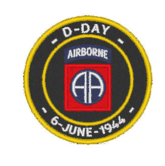 82nd Airborne D-Day- Embroidered Design - Choose your Garment