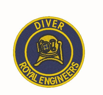 Diver Royal Engineers (RE)  - Embroidered - Choose your Garment