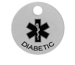 Engraved Medical Warning / Alert Dog Tag Diabetic
