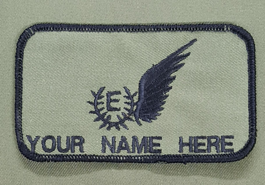 Bespoke Pilot / Crew Team Name Badge Royal Air Force RAF E Wings / Brevet Engineer