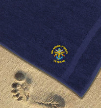 Load image into Gallery viewer, Embroidered HM Armed Forces Veteran Towel
