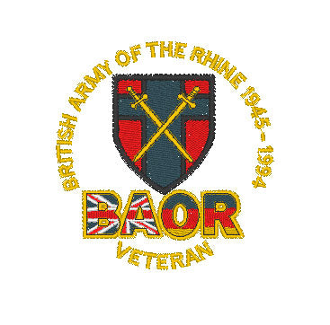 British Army Of The Rhine BAOR  - Embroidered Design - Choose your Garment