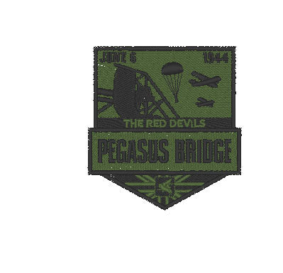 Pegasus Bridge, Jul 6th 1944, The Red Devils - Embroidered Design - Choose your Garment