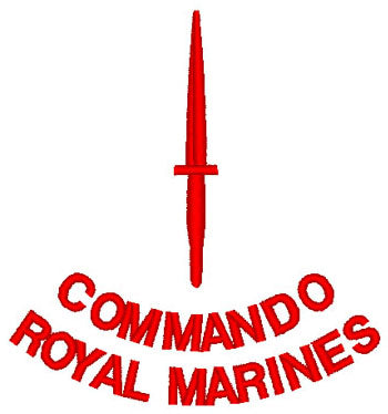 Embroidered Design - Choose your Garment - Commando Royal Marines (Red Motif)