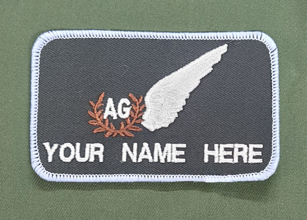 Bespoke Pilot / Crew Team Name Badge RAF Royal Air Force Air Gunner AG Brevet