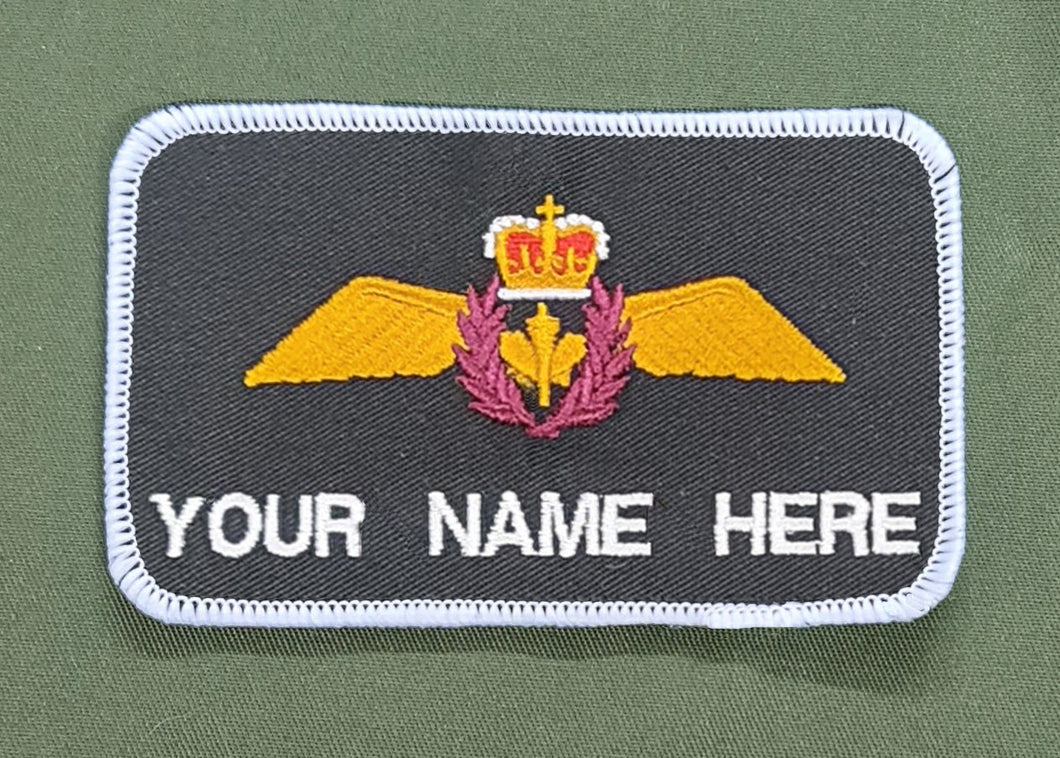 Bespoke Pilot / Crew Team Name Badge RCAF Royal Canadian Air Force - Pilot