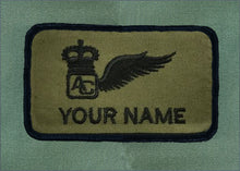 Load image into Gallery viewer, Bespoke Air / Ground Crew RAF AAC Name Badge AAC AC Brevet (Air Crew) Subdued
