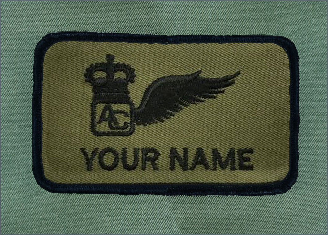 Bespoke Air / Ground Crew RAF AAC Name Badge AAC AC Brevet (Air Crew) Subdued