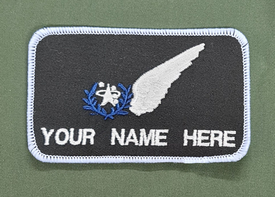 Bespoke Air / Ground Crew RAF AAC Name Badge United Kingdom Space Command (UKSC) Brevet Badge