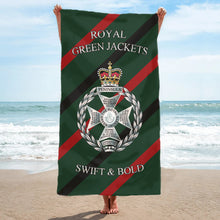 Load image into Gallery viewer, Fully Printed Royal Green Jackets (RGJ) Towel
