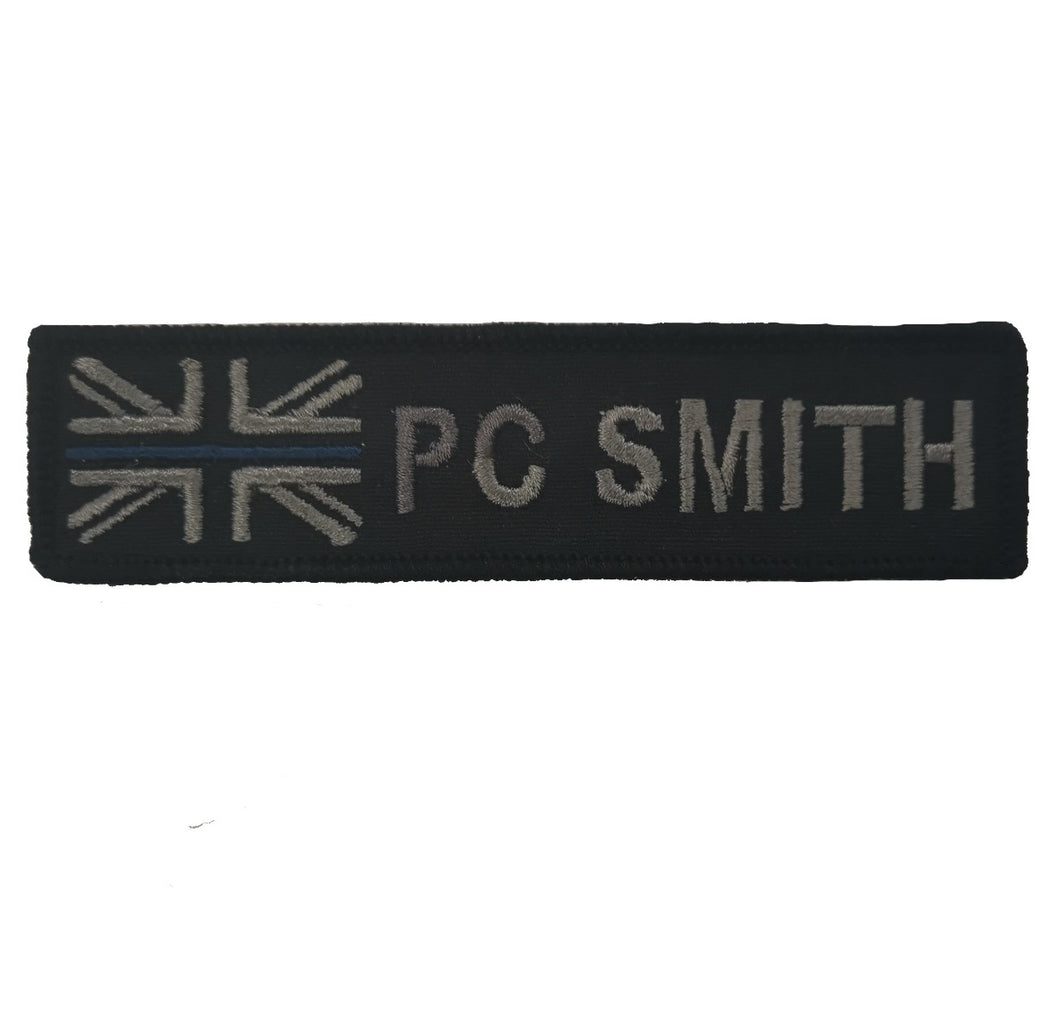 Name Tape - Police - Thin Blue Line Flag