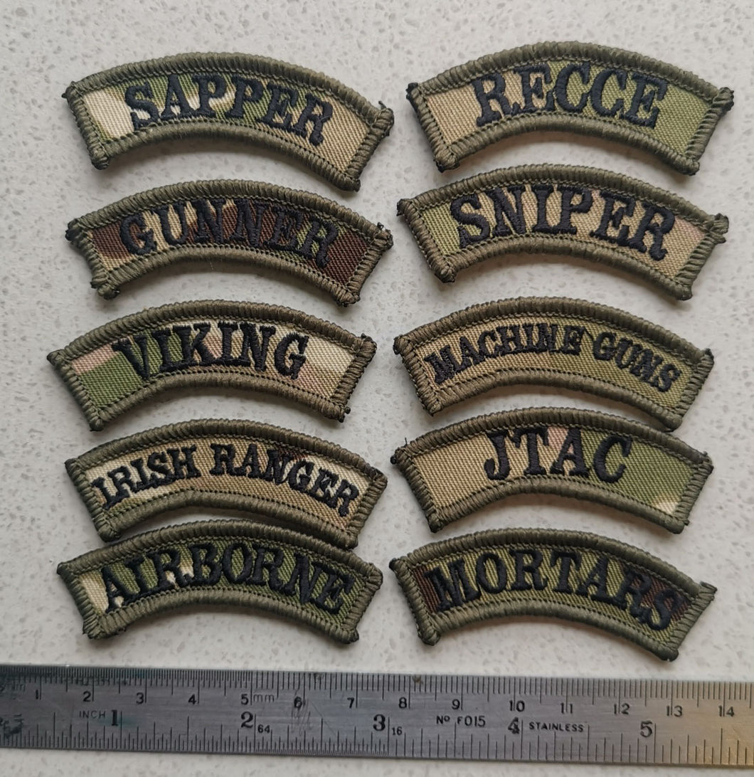 Bespoke Customisable Shoulder Title / Mud Guard