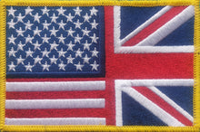 Load image into Gallery viewer, Large Embroidered Chest Flag UK USA  5&quot; X 3&quot;
