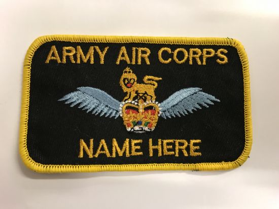 Bespoke Air / Ground Crew RAF AAC Name Badge AAC Pilot Wings