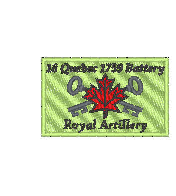 18 Quebec Bty RA (Battery Royal Artillery ) - Embroidered Design - Choose your Garment