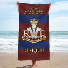 Load image into Gallery viewer, Fully Printed sapper Royal Monmouthshire Royal Engineers (mons) Towel
