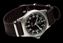 Load image into Gallery viewer, MWC G10 LM Stainless Steel Military Watch Non Date on a Black NATO Strap (Fully Personalisation Available)
