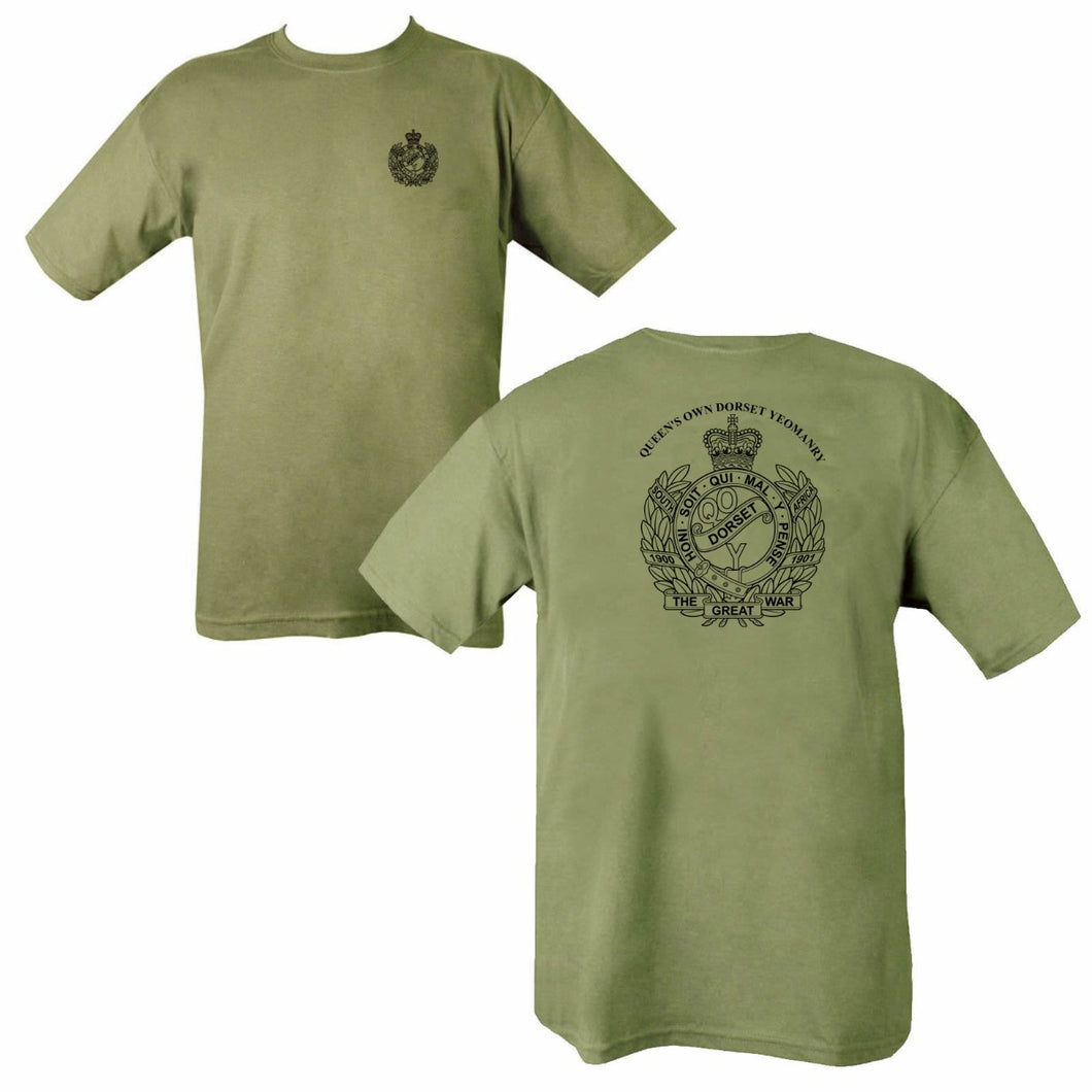 Double Printed Queen's Own Dorset Yeomanry T-Shirt