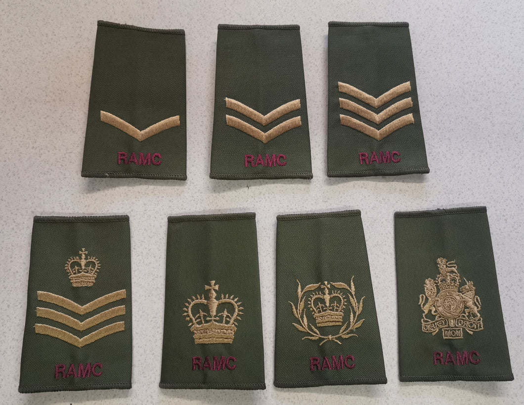 British Army Rank Slide - Choose your style - Choose your Rank - Royal Army Medical Corps (RAMC)