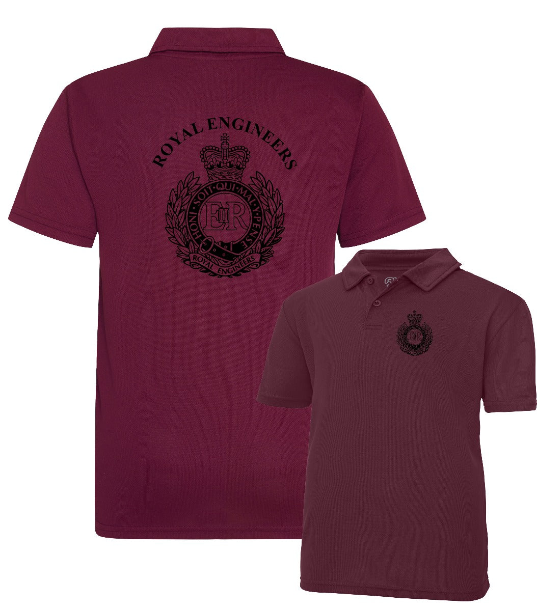 Double Printed Royal Engineer Wicking Polo Shirt