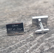 Load image into Gallery viewer, Engraved Regimental, Cuff Links (Rectangle) - tell us your design
