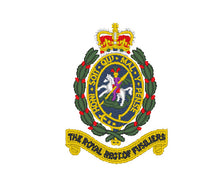 Load image into Gallery viewer, Royal Regiment of Fusiliers Cypher / crest (RRF - Embroidered - Choose your Garment
