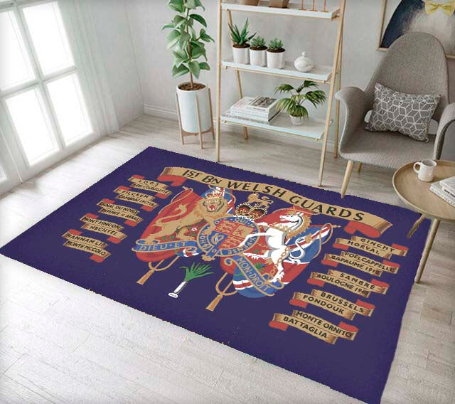 Printed Regimental Rug / Mat , 1st Battalion Welsh Guards