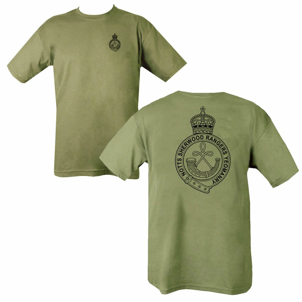 Double Printed Notts Sherwood Rangers Yeomanry T-Shirt