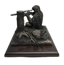 Load image into Gallery viewer, Cold Cast Bronze Presentation Sniper Statue - Sitting
