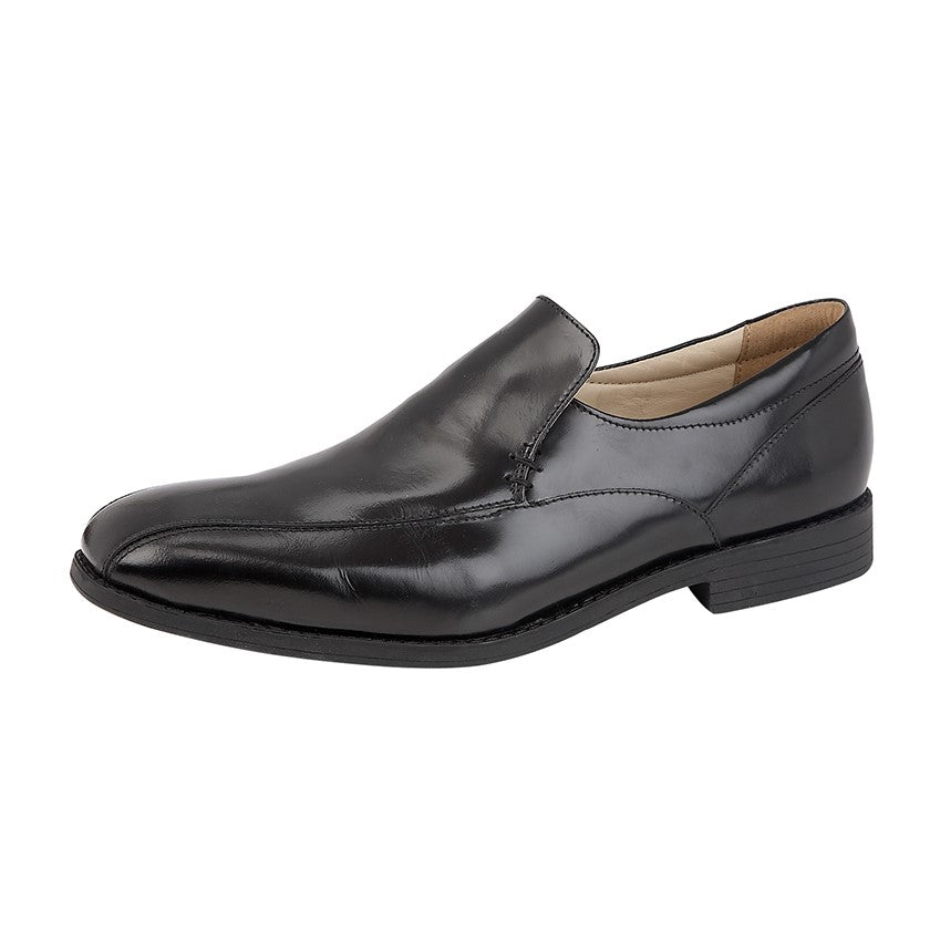 Black Leather slip on Shoes