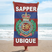 Load image into Gallery viewer, Fully Printed Royal Engineers (RE) Sapper Regimental Towel
