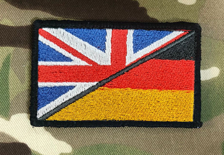 German / Union Flag Embroidered Badge - Colour