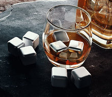 Load image into Gallery viewer, Engraved Whiskey Stones / Stainless Steel Metal Ice Cubes - tell us your design
