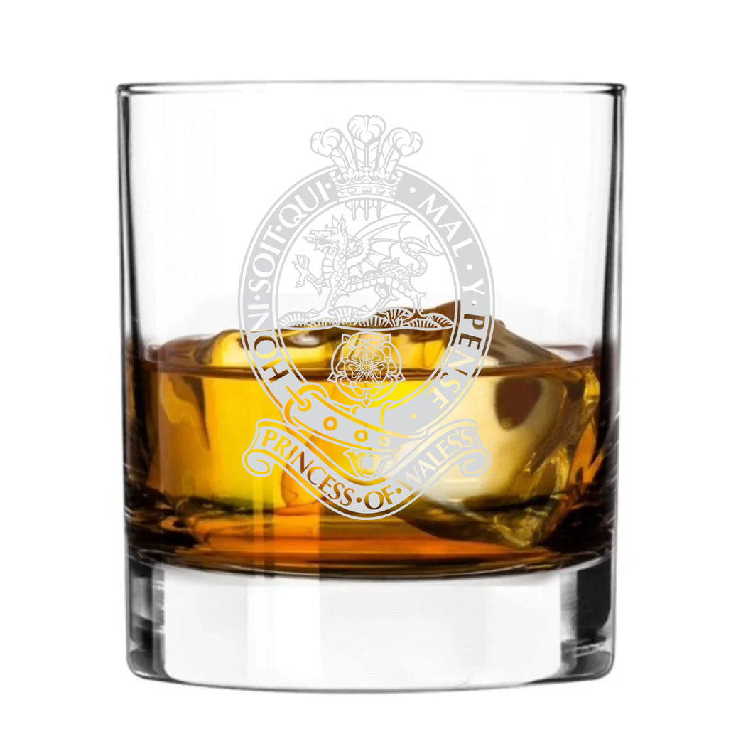 Princess of Wales's Royal Regiment PWRR  - Tumbler Whiskey Tumbler Glass 330ml