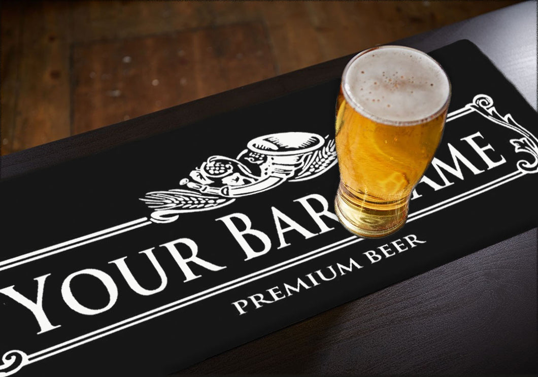 Printed Design Mat / Bar Runner - Your Bar Name - Premium Bar